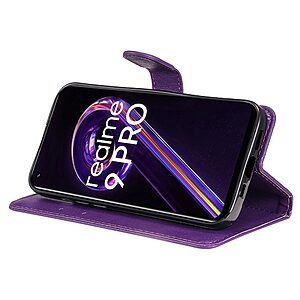 Θήκη Realme 9 5G / 9 Pro 5G OEM Leather Wallet Case Series 2 με βάση στήριξης, υποδοχές καρτών και μαγνητικό κούμπωμα Flip Wallet από συνθετικό δέρμα μωβ - Image 3