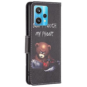 Θήκη Realme 9 / 9 Pro Plus 5G OEM Angry bear with chainsaw με βάση στήριξης, υποδοχές καρτών και μαγνητικό κούμπωμα Flip Wallet από συνθετικό δέρμα και TPU - Image 3