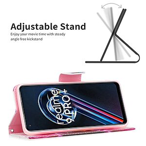 Θήκη Realme 9 / 9 Pro Plus 5G OEM Colorful Petals με βάση στήριξης, υποδοχές καρτών και μαγνητικό κούμπωμα Flip Wallet από συνθετικό δέρμα και TPU - Image 4