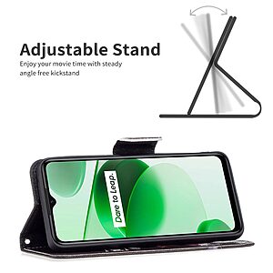 υποδοχές καρτών και μαγνητικό κούμπωμα Flip Wallet από συνθετικό δέρμα και TPU