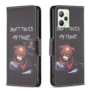 Θήκη Realme C35 OEM Angry bear with chainsaw με βάση στήριξης