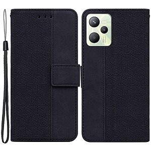Θήκη Realme C35 Mad Mask Leather Wallet Case Geometry Style με βάση στήριξης