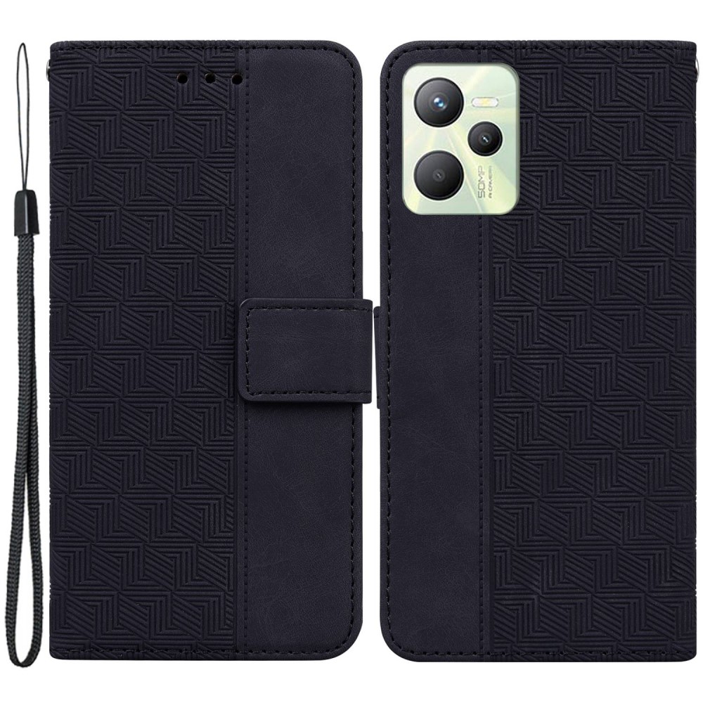 Θήκη Realme C35 Mad Mask Leather Wallet Case Geometry Style με βάση στήριξης
