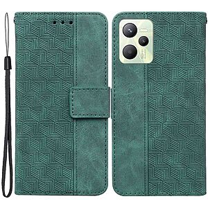 Θήκη Realme C35 Mad Mask Leather Wallet Case Geometry Style με βάση στήριξης