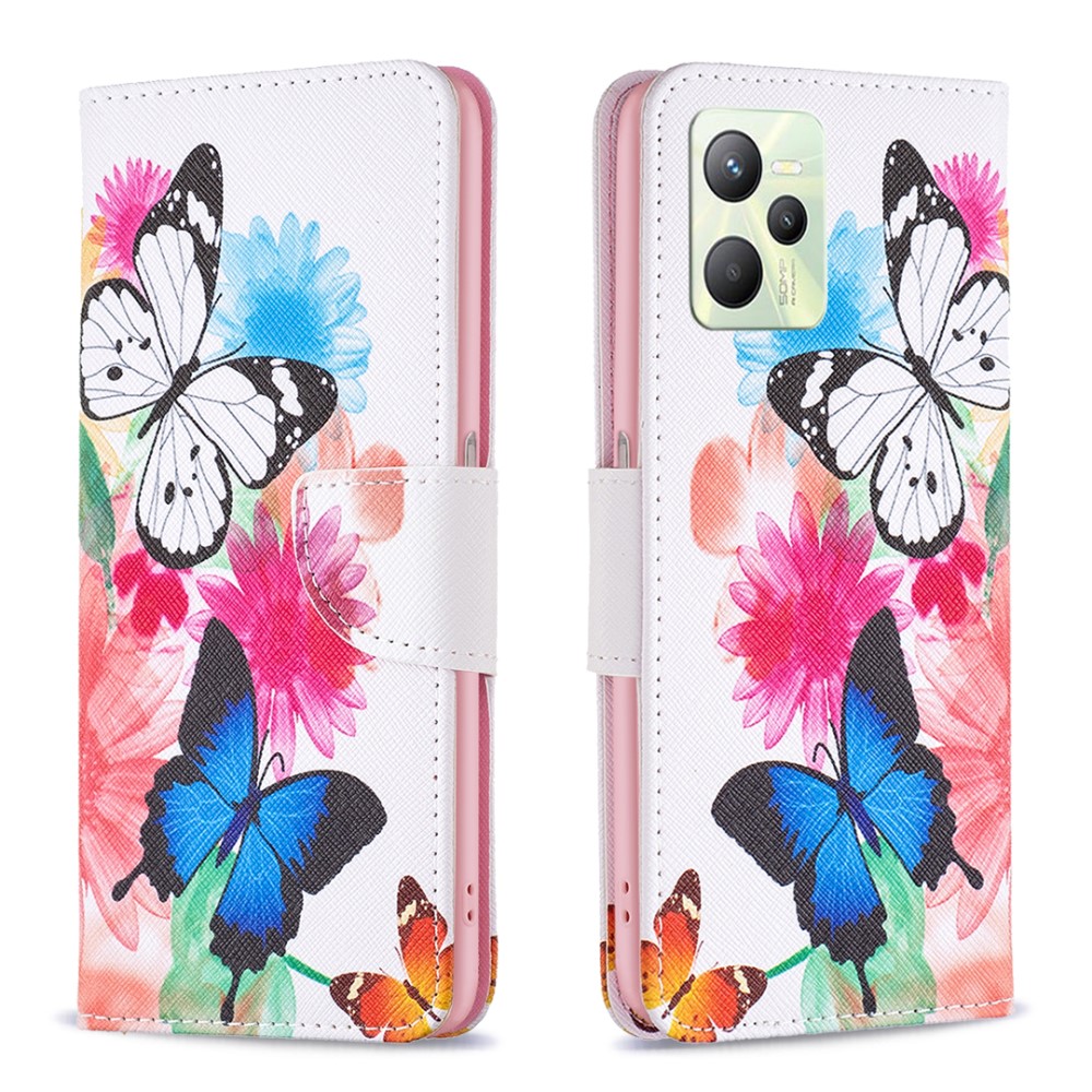 Θήκη Realme C35 OEM Vivid Butterflies με βάση στήριξης