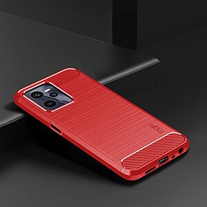 Θήκη Realme C35 MOFI Brushed TPU Carbon Πλάτη κόκκινο - Image 3