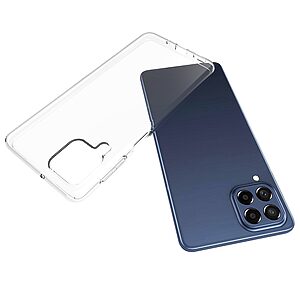 Θήκη Samsung Galaxy M53 5G OEM Silicone Sockproof V6 Anti-Slip Transparent Πλάτη TPU διάφανη - Image 3