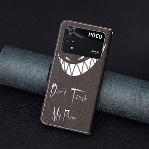 Θήκη Xiaomi Poco M4 Pro 4G OEM Μalicious Face with chainsaw με βάση στήριξης, υποδοχές καρτών και μαγνητικό κούμπωμα Flip Wallet από συνθετικό δέρμα και TPU - Image 4