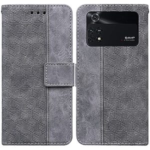 Θήκη Xiaomi Poco M4 Pro 4G Mad Mask Leather Wallet Case Geometry Style με βάση στήριξης