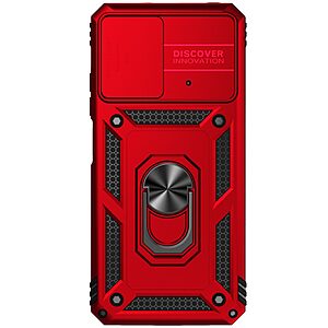 Kickstand και Βάση στήριξης από σκλήρό Premium TPU κόκκινο