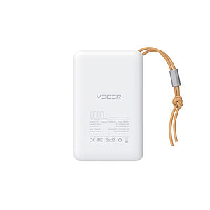 Power Bank VEGER MagOn Magnetic wireless 10000mAh λευκό