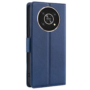 Θήκη Honor Magic4 Lite 5G OEM Skin Pro ultra thin με βάση στήριξης, υποδοχή καρτών και μαγνητικό κούμπωμα Flip Wallet από συνθετικό δέρμα και TPU μπλε - Image 3