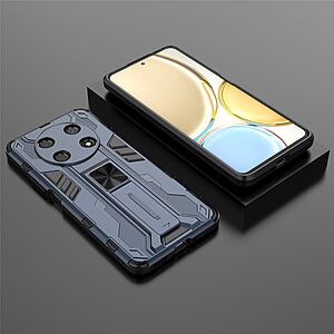 Θήκη Honor Magic4 Lite 5G Mad Mask Πλάτη Shockproof Armor με Μαγνητικό δαχτυλίδι και ποδαράκι Βάση στήριξης TPU μπλε - Image 5