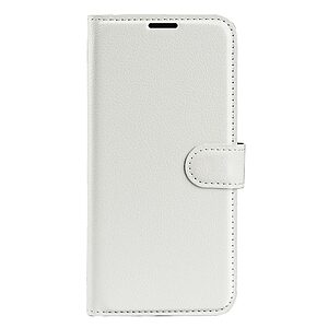Θήκη Honor X7 OEM Litchi Skin  Leather με βάση στήριξης, υποδοχές καρτών και μαγνητικό κούμπωμα λευκό - Image 5