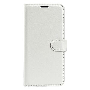 Θήκη Honor X8 OEM Litchi Skin  Leather με βάση στήριξης, υποδοχές καρτών και μαγνητικό κούμπωμα λευκό - Image 5