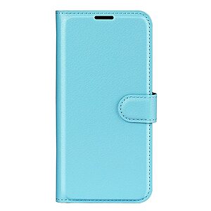 Θήκη Honor X8 OEM Litchi Skin  Leather με βάση στήριξης, υποδοχές καρτών και μαγνητικό κούμπωμα μπλε - Image 5