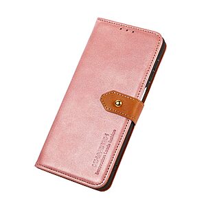 Θήκη Honor X8 KHAZNEH Leather Wallet Golden Clasp με βάση στήριξης, υποδοχές καρτών και μαγνητικό κούμπωμα ροζ χρυσό - Image 5