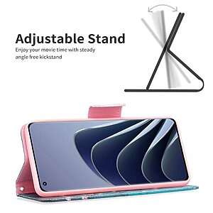 υποδοχές καρτών και μαγνητικό κούμπωμα Flip Wallet από συνθετικό δέρμα και TPU πολύχρωμο