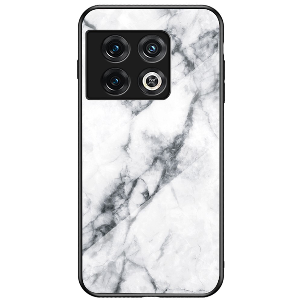 Θήκη OnePlus 10 Pro 5G OEM σχέδιο Marble με Πλάτη Tempered Glass TPU λευκό Θήκη OnePlus 10 Pro 5G OEM σχέδιο Marble με Πλάτη Tempered Glass TPU λευκό