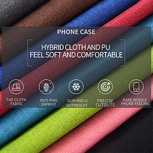 Θήκη OnePlus 10 Pro 5G OEM Cloth Texture Πλάτη από ύφασμα και ενισχυμένο TPU μπλε - Image 5