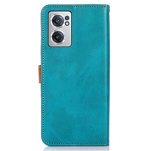 Θήκη OnePlus Nord CE 2 5G KHAZNEH Leather Wallet Golden Clasp με βάση στήριξης, υποδοχές καρτών και μαγνητικό κούμπωμα μπλε - Image 3