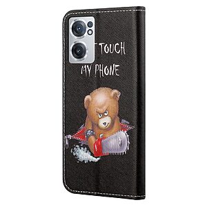 Θήκη OnePlus Nord CE 2 5G OEM Angry bear with chainsaw με βάση στήριξης, υποδοχές καρτών και μαγνητικό κούμπωμα Flip Wallet από συνθετικό δέρμα και TPU πολύχρωμο - Image 3
