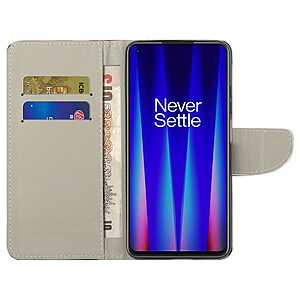 Θήκη OnePlus Nord CE 2 5G OEM Blue Butterfly & Flowers με βάση στήριξης, υποδοχές καρτών και μαγνητικό κούμπωμα Flip Wallet από συνθετικό δέρμα και TPU πολύχρωμο - Image 5