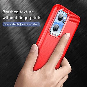 Θήκη OnePlus Nord CE 2 5G Mad Mask Soft Skin Brushed TPU Carbon Πλάτη κόκκινο ανοιχτό - Image 5