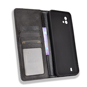 Θήκη Realme C11 (2021) Mad Mask Leather Wallet Case V3 με βάση στήριξης, υποδοχές καρτών και εσωτερικό μαγνητικό κούμπωμα Flip Wallet από συνθετικό δέρμα μαύρο - Image 3