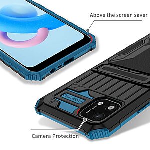 Θήκη Realme C11 (2021) Mad Mask Πλάτη Shockproof Armor Series 3 με ποδαράκι Βάση στήριξης και αποσπόμενη πλάτη για υποδοχές καρτών TPU μπλε - Image 4