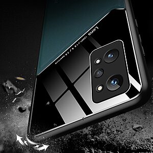 Θήκη Realme GT 2 Pro 5G OEM Magnetic Glass Series πλάτη με ενσωματωμένο μαγνήτη και υποστήριξη μαγνητικής βάσης από συνθετικό δέρμα TPU πράσινο - Image 3