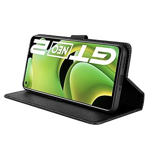 Θήκη Realme GT Neo2 / GT Neo 3T / GT 2 5G Mad Mask Leather Wallet Case Series 3 με βάση στήριξης, υποδοχές καρτών και μαγνητικό κούμπωμα Flip Wallet από συνθετικό δέρμα μαύρο - Image 3
