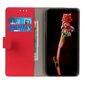 Θήκη Vivo V23 5G OEM Leather Wallet Case με βάση στήριξης, υποδοχές καρτών και μαγνητικό Back κούμπωμα Flip Wallet από συνθετικό δέρμα κόκκινο - Image 4
