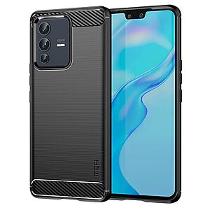 Θήκη Vivo V23 5G MOFI Brushed TPU Carbon Πλάτη μαύρο