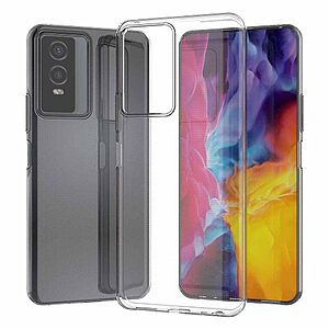 Θήκη Vivo Y76 5G OEM Silicone Sockproof Dual layer Transparent Πλάτη TPU διάφανη