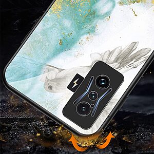 Θήκη Xiaomi Poco F4 GT 5G OEM σχέδιο Marble με Πλάτη Tempered Glass TPU κόκκινο - Image 5