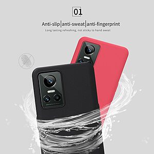 Θήκη Realme GT Neo3 NiLLkin Super Frosted Shield Series Πλάτη από Premium σκληρό πλαστικό μαύρο - Image 5