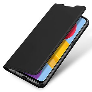 Θήκη Samsung Galaxy M13 DUX DUCIS Skin Pro Series με βάση στήριξης, υποδοχή καρτών και μαγνητικό κούμπωμα Flip Wallet από συνθετικό δέρμα και TPU μαύρο - Image 5