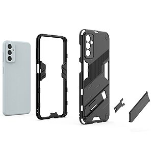 Θήκη Samsung Galaxy M13 OEM Armor Guard Kickstand με ενισχυμένη Πλάτη και Βάση στήριξης από σκλήρό Premium TPU γαλάζιο - Image 3