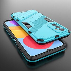 Θήκη Samsung Galaxy M13 OEM Armor Guard Kickstand με ενισχυμένη Πλάτη και Βάση στήριξης από σκλήρό Premium TPU γαλάζιο - Image 4