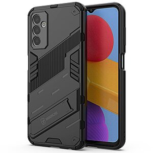 Θήκη Samsung Galaxy M13 OEM Armor Guard Kickstand με ενισχυμένη Πλάτη και Βάση στήριξης από σκλήρό Premium TPU μαύρο