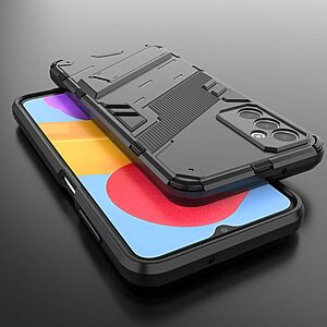 Θήκη Samsung Galaxy M13 OEM Armor Guard Kickstand με ενισχυμένη Πλάτη και Βάση στήριξης από σκλήρό Premium TPU μαύρο - Image 4