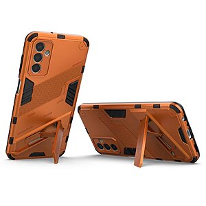 Θήκη Samsung Galaxy M13 OEM Armor Guard Kickstand με ενισχυμένη Πλάτη και Βάση στήριξης από σκλήρό Premium TPU πορτοκαλί - Image 2