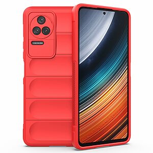 Θήκη Xiaomi Poco F4 5G Mad Mask Rugged Armor από σκληρό Premium TPU κόκκινο