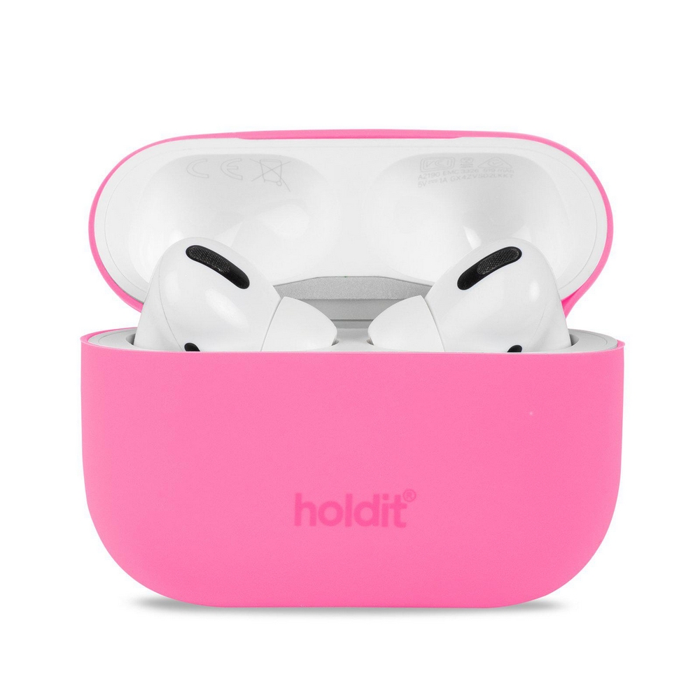 Θήκη σιλικόνης Holdit® για Apple AirPods Pro Bright pink (Έντονο ροζ )