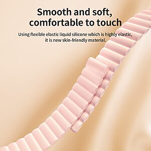 Kingxbar Magnetic Λουράκι Σιλικόνης για (Apple Watch 42/44/45mm) κόκκινο - Image 3