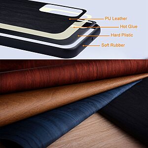 Θήκη Samsung Galaxy Z Flip4 5G AIORIA Aioria Πλάτη με υφή δερματίνης και σχέδιο ξύλο από σκληρό πλαστικό χακί - Image 3