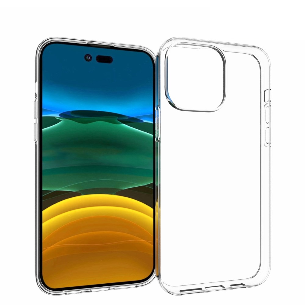 Θήκη iPhone 14 Pro Max OEM Silicone Sockproof V5 Anti-Slip Transparent Πλάτη TPU