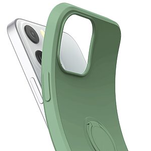 Θήκη iPhone 14 Pro Max OEM Ultra Thin Matte Premium Πλάτη με ημίσκληρο TPU και δαχτυλίδι στήριξης κίτρινο - Image 4