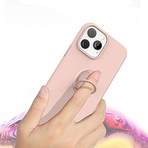 Θήκη iPhone 14 Pro Max OEM Ultra Thin Matte Premium Πλάτη με ημίσκληρο TPU και δαχτυλίδι στήριξης κίτρινο - Image 5